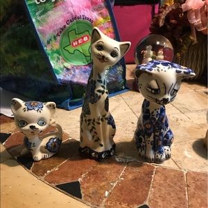 Polish Pottery Cats Set